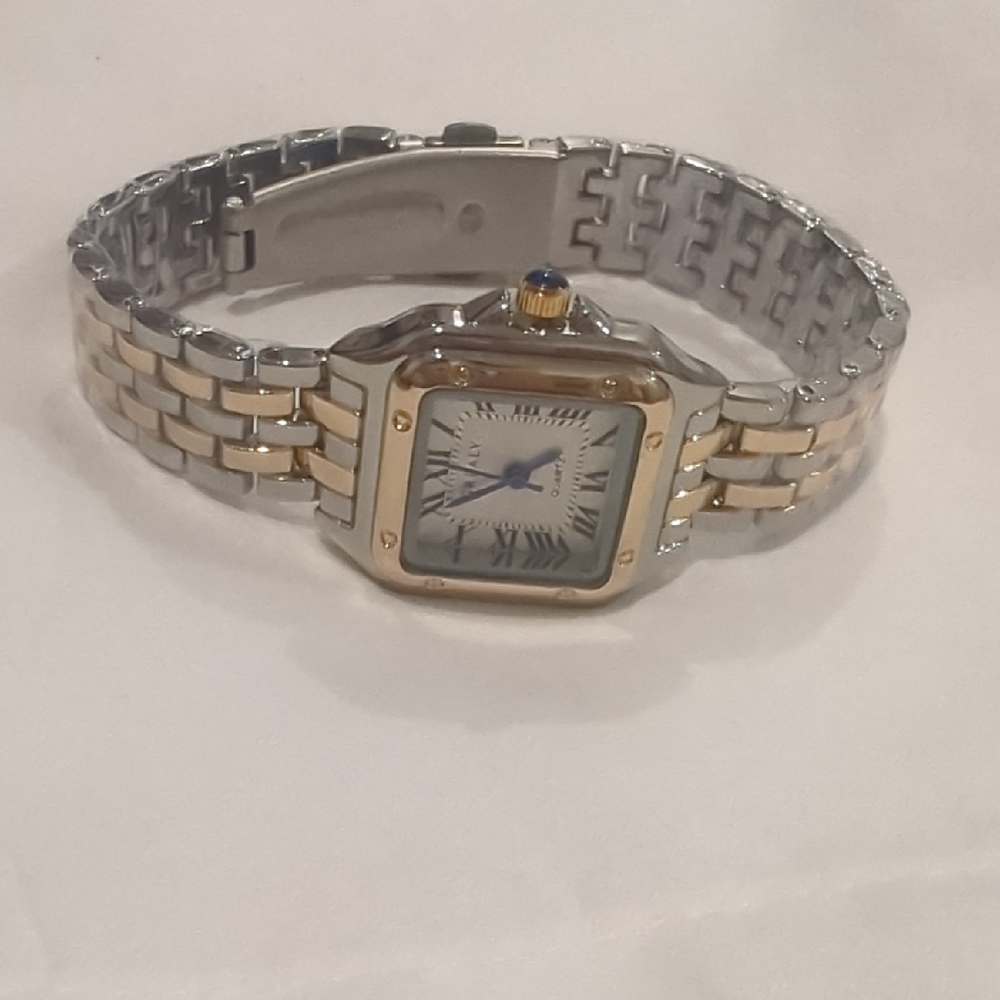 Elegant Women's Silver and Gold Watch